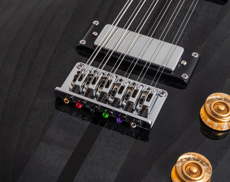 Washburn - Hawk 12-String Neck-Through Electric Guitar, Transparent Black #H12TB