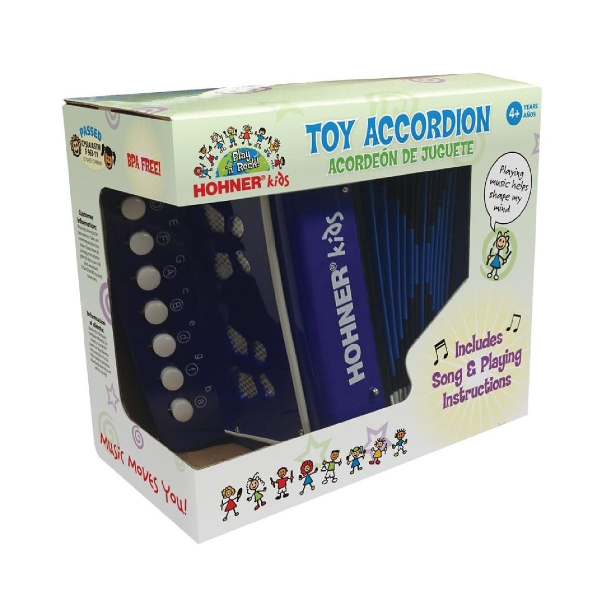 Hohner - Children's Blue Accordion - UC102B Box