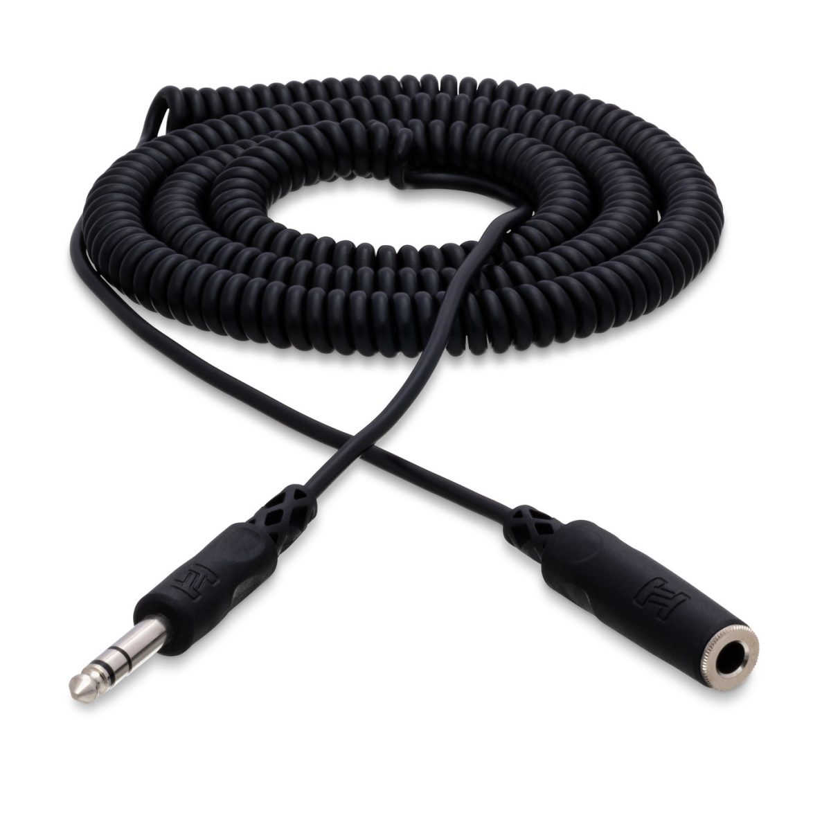 Hosa - 25' Headphone Extension Coiled Cable 1/4 TRSF to 1/4 TRS #HPE-325C