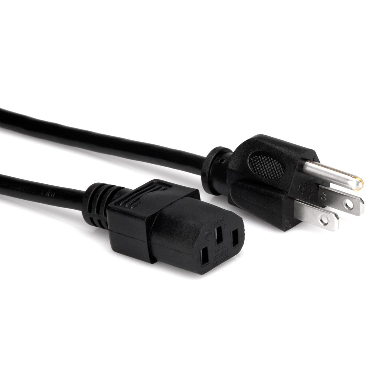 Hosa - Power Cord 18 AWG, IEC C13 to NEMA - 8ft End