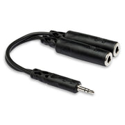 Hosa - Y Cable 3.5 mm TRS to Dual 1/4 TRSF #YMP-233