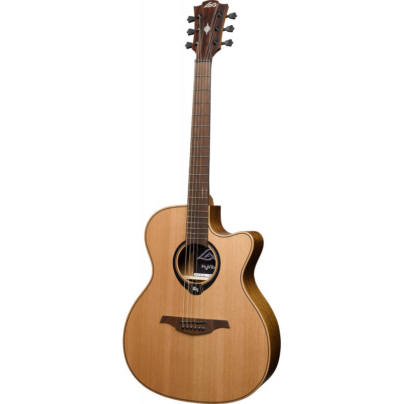 LAG Guitars - LAG HyVibe H2 HV10ACE Auditorium Smart Guitar Cutaway Satin with Gigbag #HV10ACE
