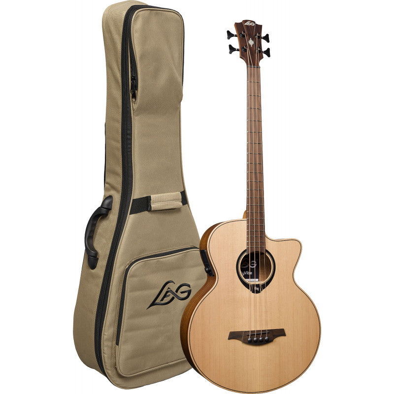 LAG Guitars - LAG HyVibe H2 HV10BCE Jumbo Acoustic Bass Cutaway Satin with Gigbag #HV10BCE
