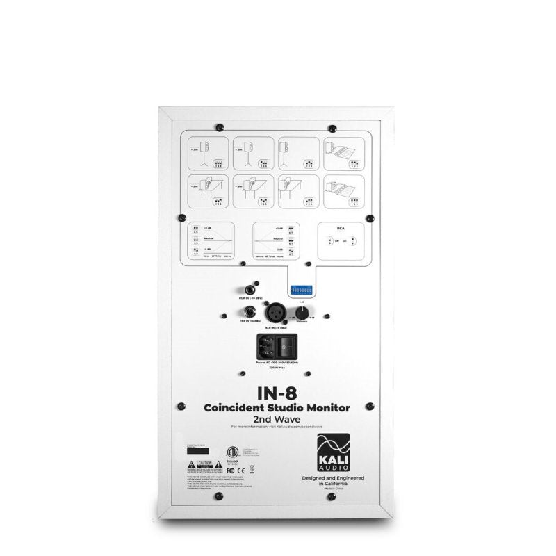 Kali Audio - 3-Way 8" Powered Studio Monitor 140w, White (Single) #IN8WV2