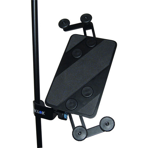 Quik Lok - Universal Tablet Holder for Side/Top Connection to Microphone and Music Stands #IPS12