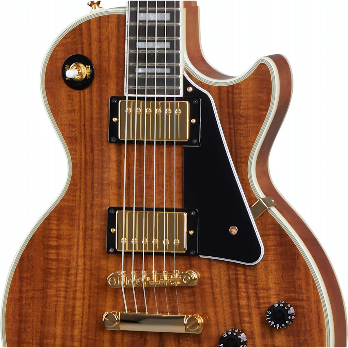 Epiphone Les Paul Custom Koa – Natural Koa – Natural-front