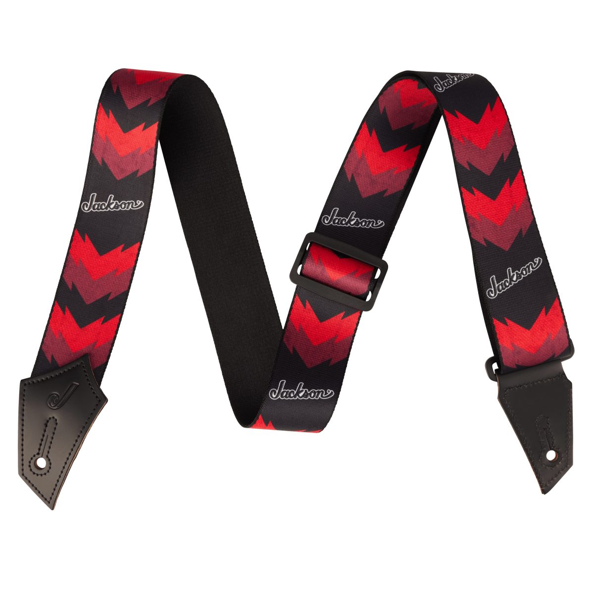 Jackson - Black and Red Double V Pattern Strap #2993258002