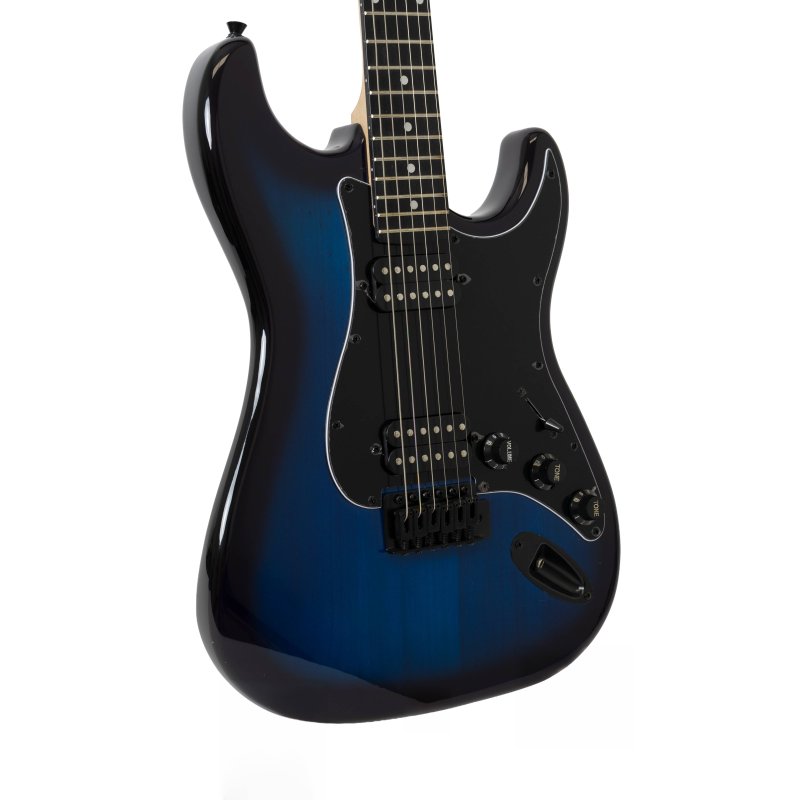 Jay Turser - Double-Cutaway Electric Guitar with Dual Humbuckers, Transparent Blue #JT-120-TBB