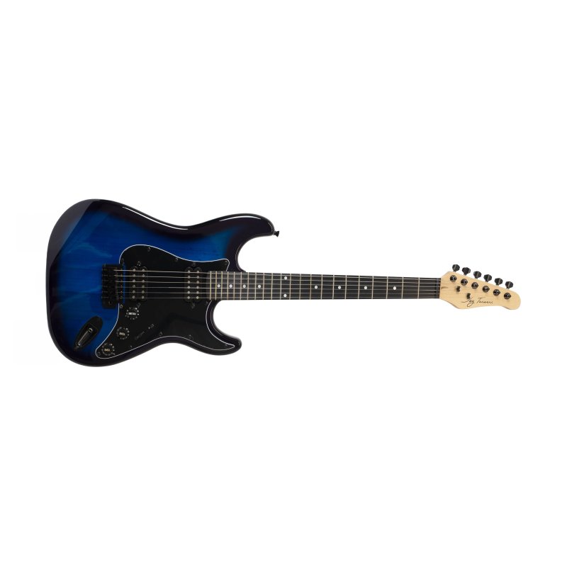 Jay Turser - Double-Cutaway Electric Guitar with Dual Humbuckers, Transparent Blue #JT-120-TBB