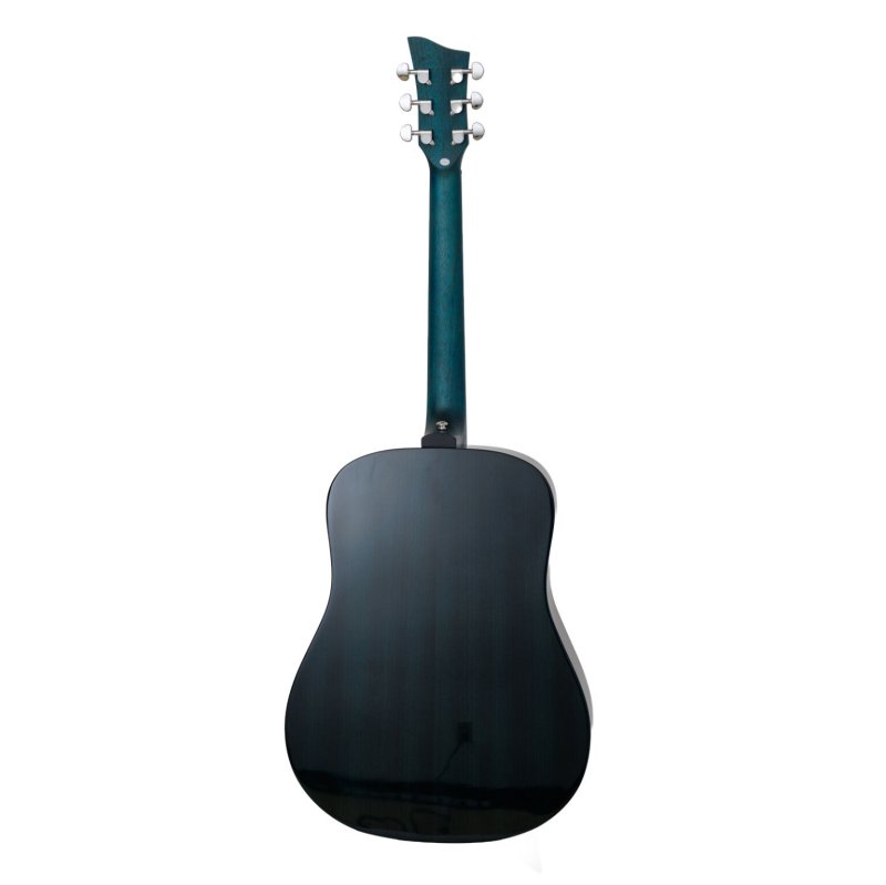 Jay Turser - Dreadnought Acoustic Guitar, Full Size, Blue Burst Quilt #JTA524D-BLSBQ