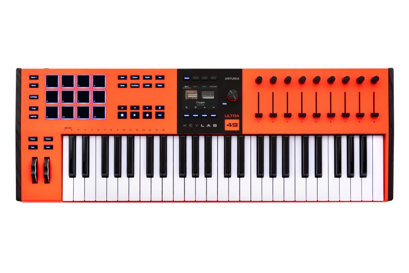 Arturia - Premium 49 Key Smart Keyboard Controller, Orange #KEYLAB49MK3ULTRA