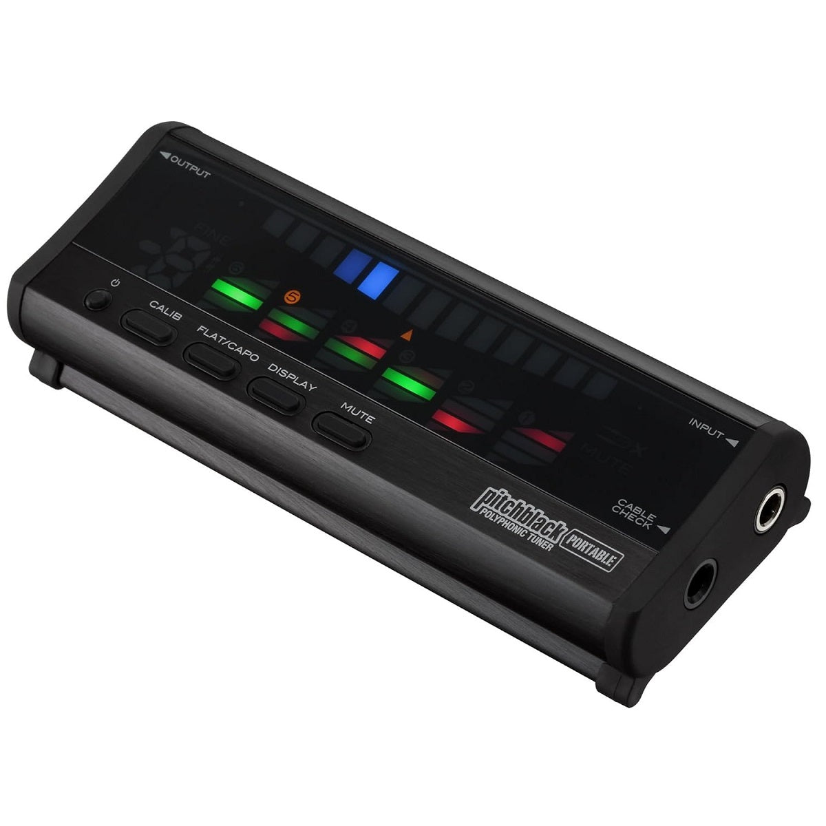 Korg - PB-04 Pitchblack Portable Polyphonic Tuner - Aluminium Black Angle