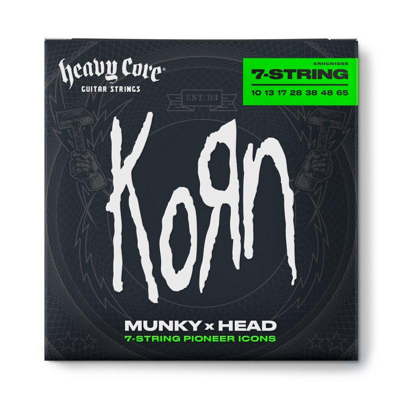 Dunlop - Heavy Core Korn Signature Series Electric Guitar String Set With Custom-print Tortex (10-65) #KRHCN1065