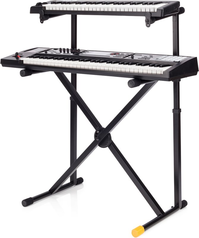 Hercules Stands - EZ-LOK Double Tier X-Keyboard Stand #KS210B