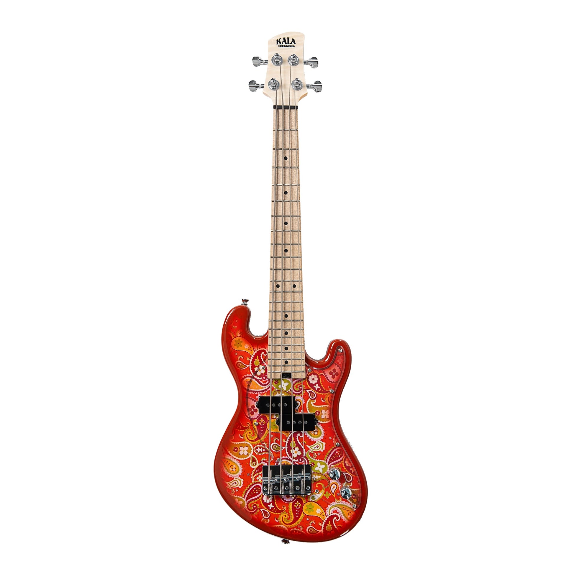 Kala - Solid Body U•BASS 4-String - Paisley Orange Burst