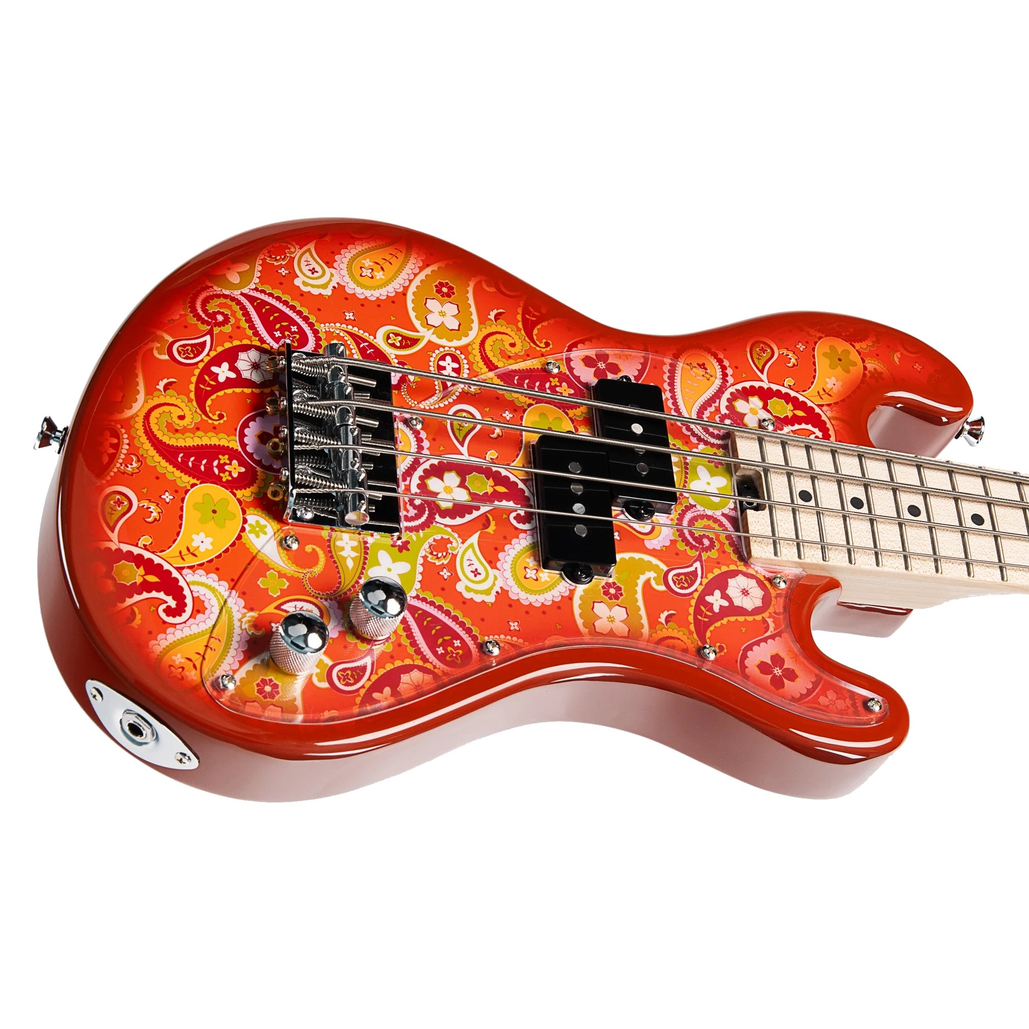 Kala - Solid Body U•BASS 4-String - Paisley Orange Burst