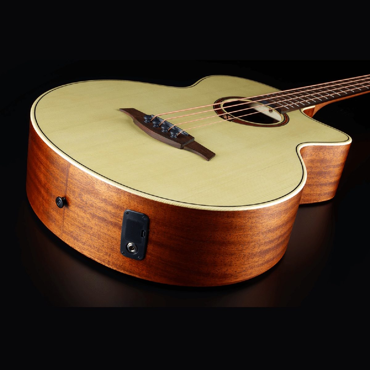 LAG Guitars - Tramontane 177 Cutaway Electroacoustic Bass - T177BCE Body
