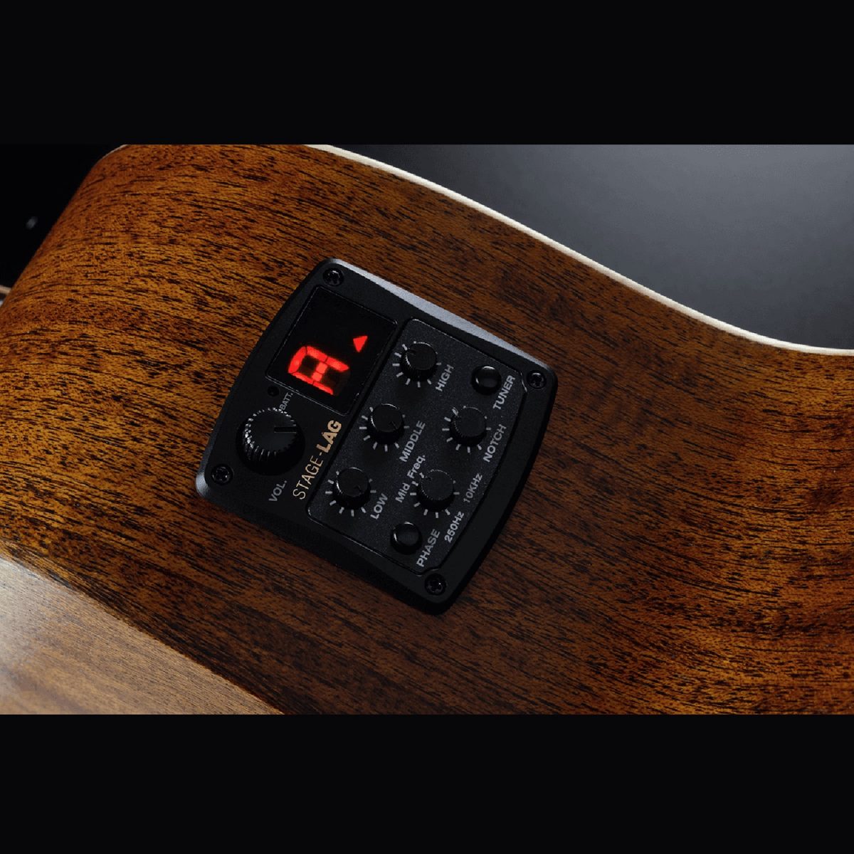 LAG Guitars - Tramontane 177 Cutaway Electroacoustic Bass - T177BCE Pickup