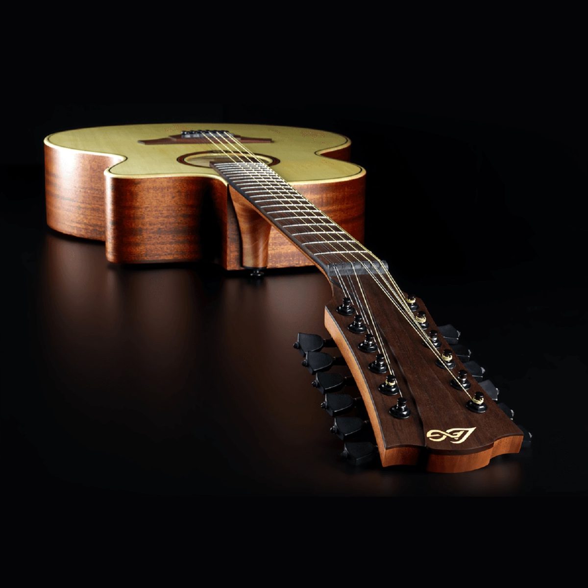 LAG Guitars - Tramontane 177 Jumbo 12 Strings Electric-Acoustic Neck