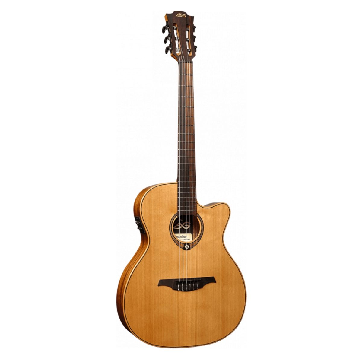 LAG Guitars - Tramontane 170 Folk Nylon Slim Cutaway Acoustic-Electric Natural - TN170ASCE
