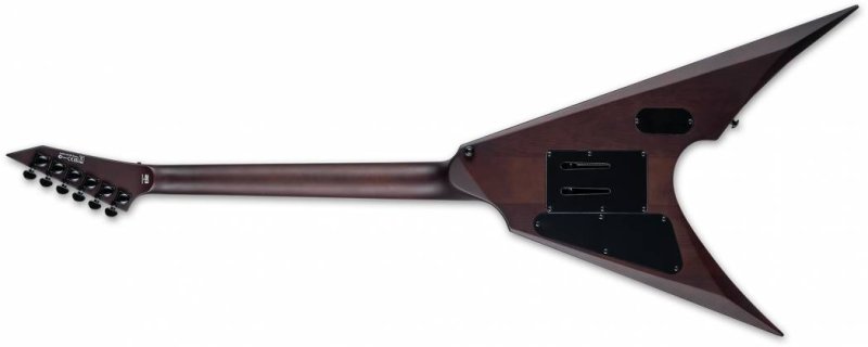 ESP - Arrow-1000 LTD Deluxe V Shape 6-String Electric Guitar, Dark Brown Sunburst Satin #LARROW1000QMDBSBS