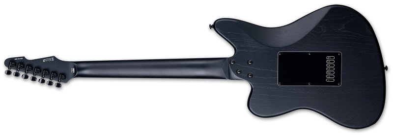 ESP - LTD AW-XJ7 Baritone Evertune Electric Guitar, Black Open Grain Satin #LAWXJ7BETOGBLKS