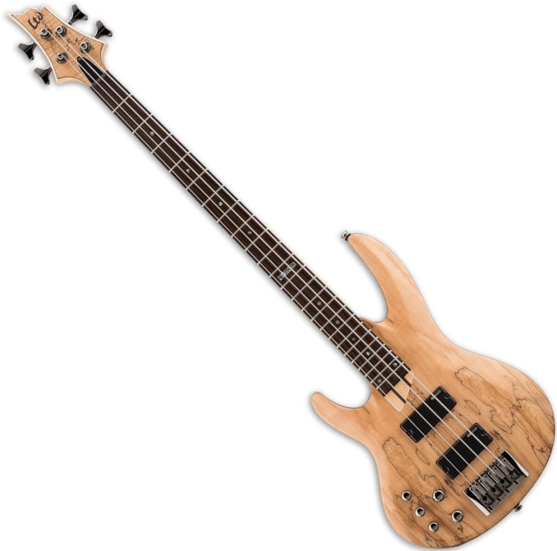 ESP - LTD Spalted Maple Natural Satin Left-handed Bass Guitar #LB204SMNSLH