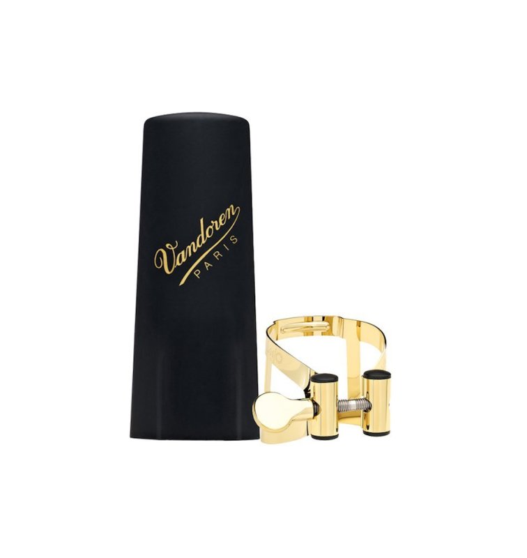 Vandoren - M/O Ligature and Plastic Cap for Tenor saxophone; Gilded Finish #LC58DP