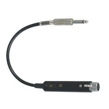 Leem – MT-60 1' Cable XLRF to 1/4″ TS Microphone Impedance Transformer Adapter