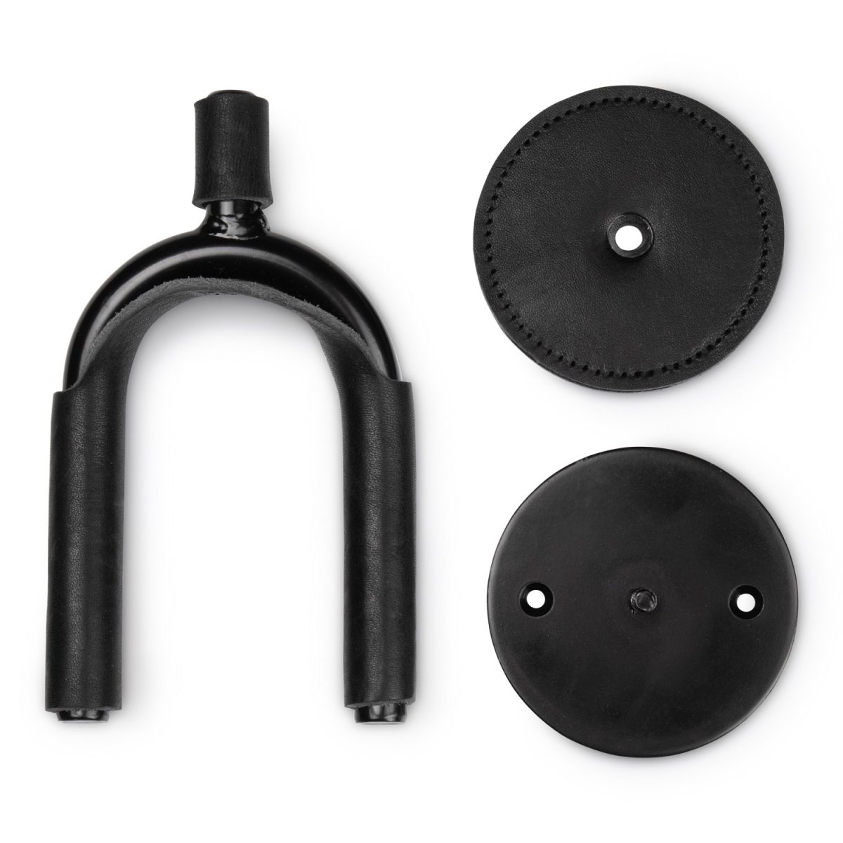 Levy's - Black Forged Guitar Hanger w/ Black Leather Pieces