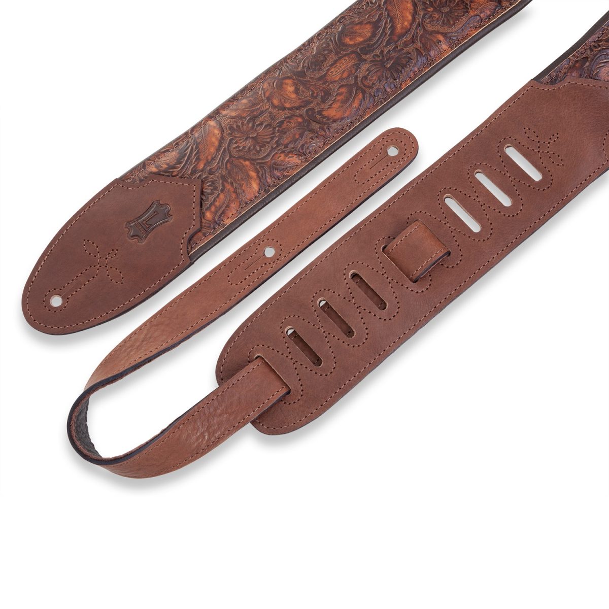 Levy's - Western Serie - Sundance Line Geranium Whiskey Guitar Strap – M4WP-006 Tips