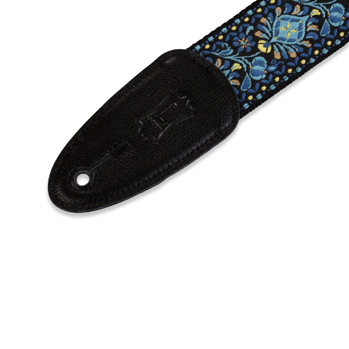Levy's - 2'' 60s Hootenanny Guitar Strap – Prints Series - M8HT-04 - Blue Tip