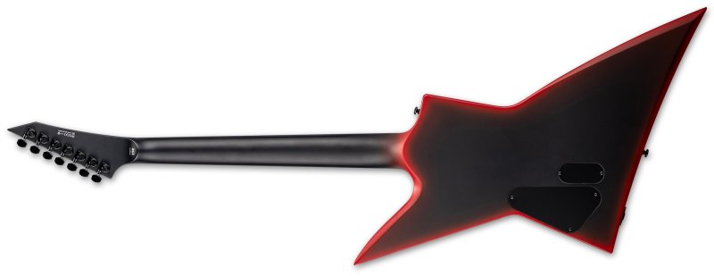 ESP - EXL-7 Baritone Black Metal 7-String Electric Guitar, Black Red Burst Satin #LEXL7BBKMIIBLKREDBS