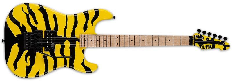 ESP - George Lynch Electric Guitar, Yellow W/ Tiger Graphic #LGL200MT