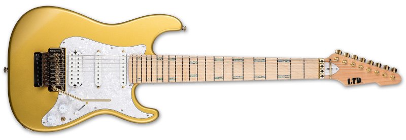 ESP - JRV-8 Javier Reyes 8-String Electric Guitar, Metallic Gold #LJRV8MGO