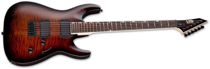 ESP - Electric Guitar with ESP LH-301 Pickups and Quilted Maple Top, Dark Brown Sunburst #LMH200HTQMDBSB