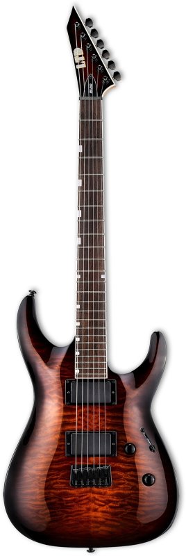 ESP - Electric Guitar with ESP LH-301 Pickups and Quilted Maple Top, Dark Brown Sunburst #LMH200HTQMDBSB