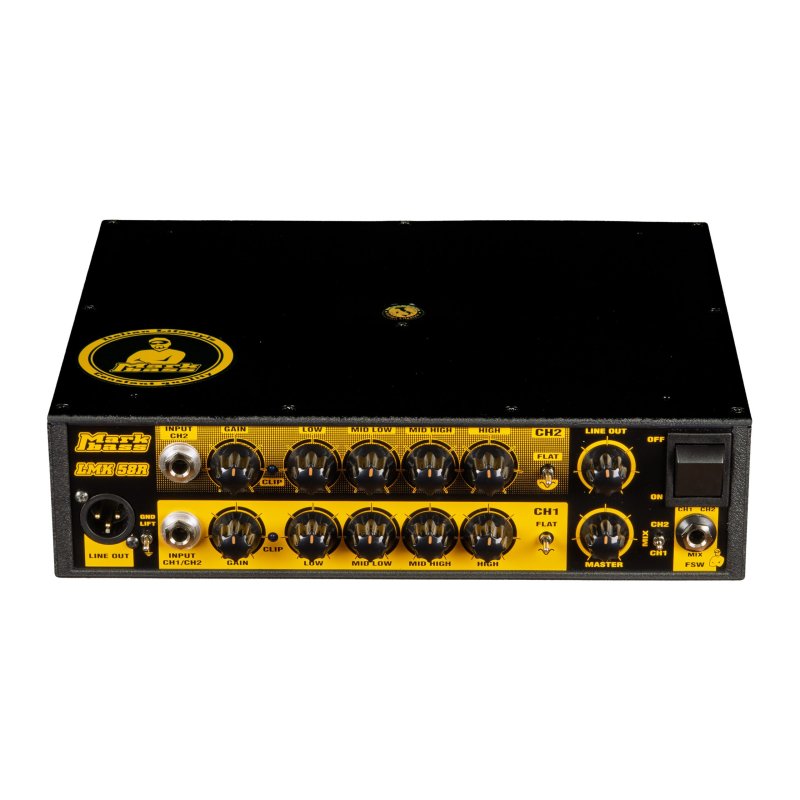 Markbass - Ultra-Light 2 Channel Bass Amp Head with Dual EQ, Bi-Band Limiter & Front-Panel Ergonomic Design #LMK-58R