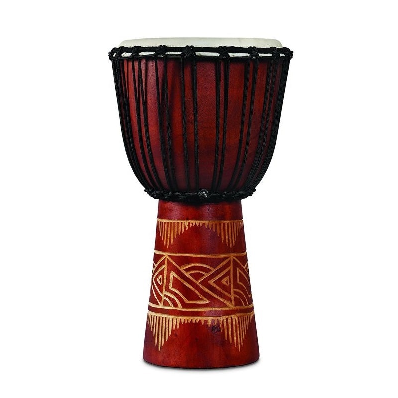 Latin Percussion - Red World Beat Wood Art Medium Djembe #LP713MR