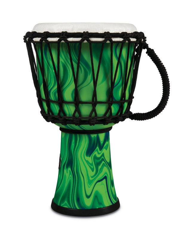 Latin Percussion - World 7" Rope Circle Djembe, Green Marble #LP1607GM