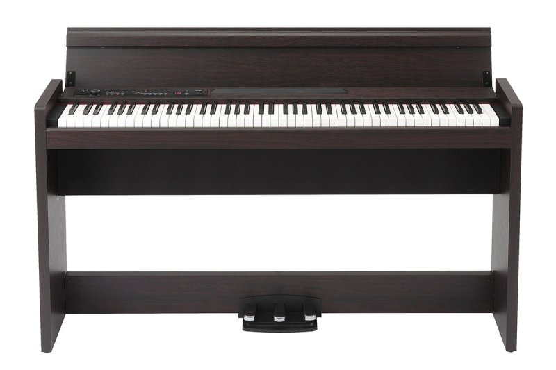 Korg - 88-key Digital Home Piano With USB Port, Rosewood Grain Finish #LP380RWBKU