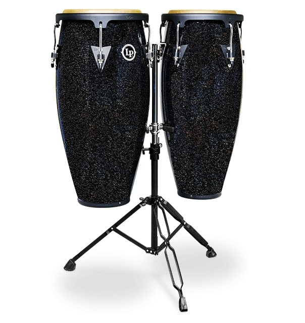 Latin Percussion - Aspire Santana 10" And 11" Black Magic Conga Set With Double Stand #LPA646-BM