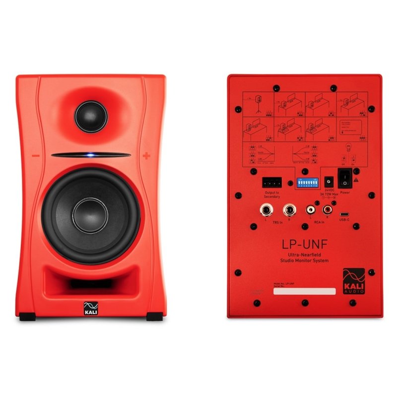 Kali Audio - 4.5" Ultra Nearfield Monitor System With Bluetooth, Red (Pair) #LPUNFR