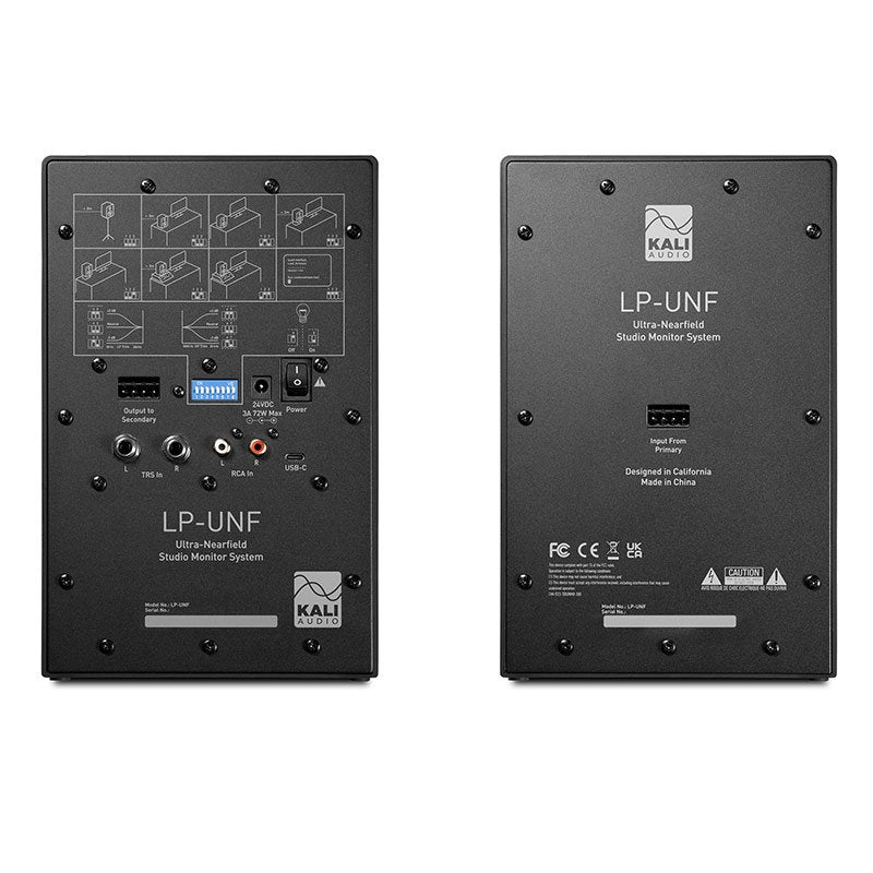 Kali Audio - 4.5" Ultra Nearfield Monitor System With Bluetooth, Black (Pair) #LPUNF