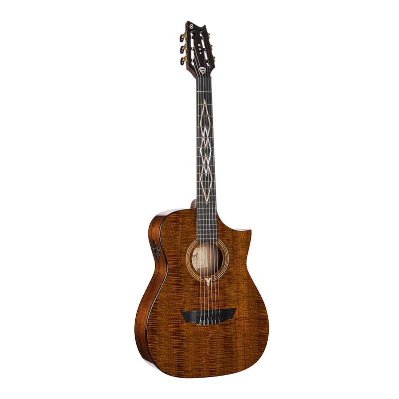 Cort - Luxe Nylon Frank Gambale Signature Acoustic Guitar #LUXE-NYLONII-BKB-CASE