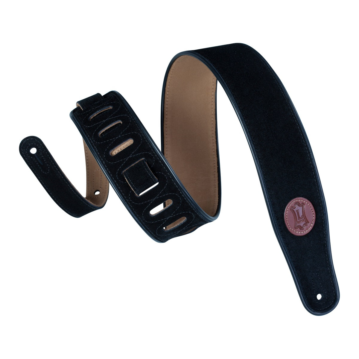 Levy's - 2.5” Black Suede Guitar Strap Signature Series #MSS3-BLK