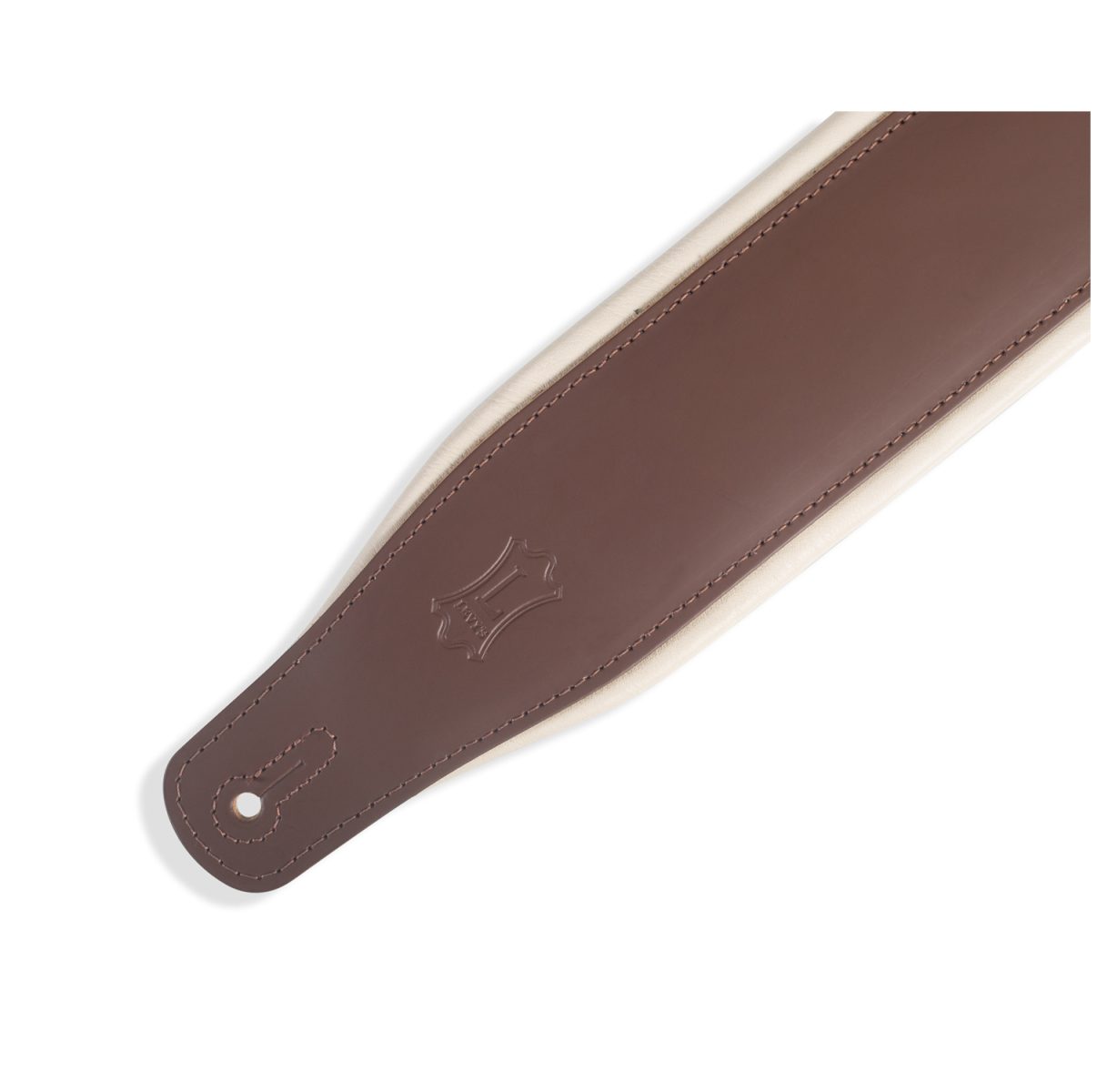 Levy's Classics Series Favorite Padded Two-Tone Leather Brown- Cream – M26PDBRNCRM-front2