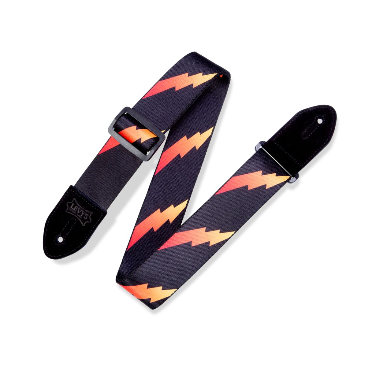 Levy's Print Series - Rainbolt Guitar Strap Black-Red – MPRB2002