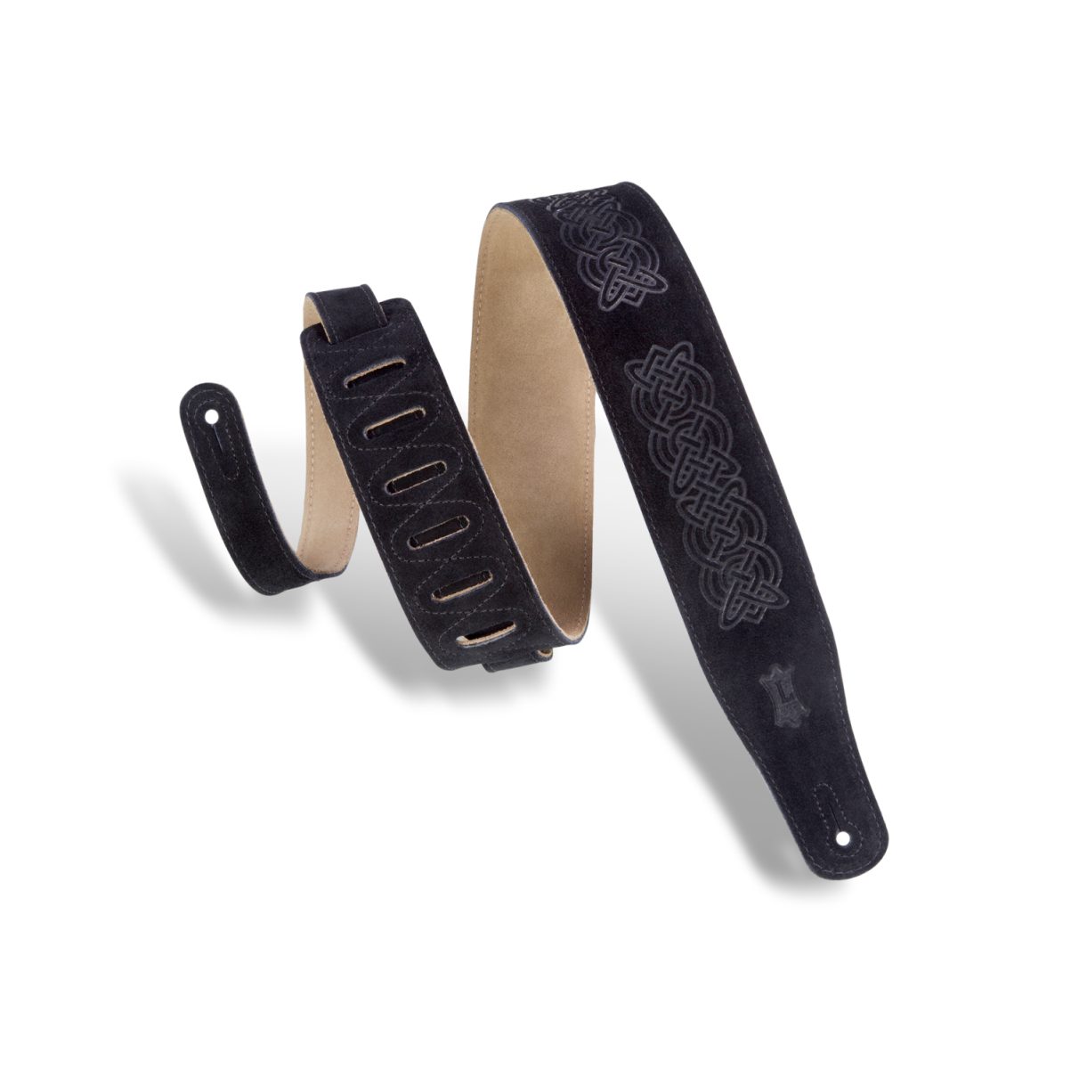 Levy's Textures Series - Celtic Knot Emboss Guitar Strap – Black - MS26CKBLK
