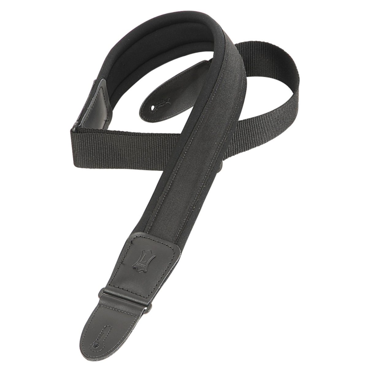 Levy's Textures Series -Neoprene Padded Guitar Strap – Black - PM48NP2BLKpng